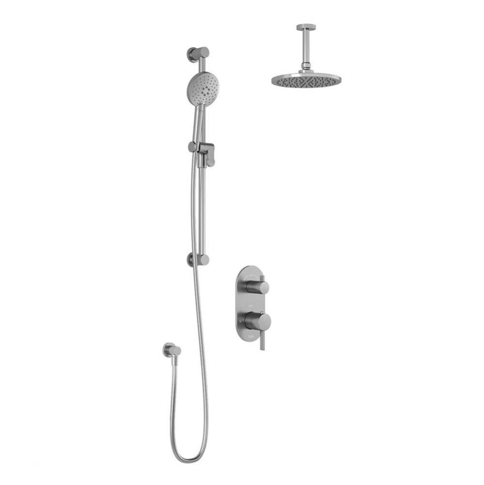 RoundOne™ TG2 : Water Efficient Thermostatic AQUATONIK™ T/P with Diverter Shower System with V