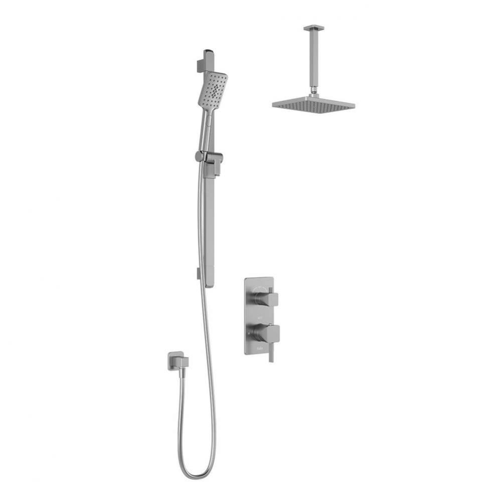 SquareOne™ TG2 : Water Efficient AQUATONIK™ T/P with Diverter Shower System with Vertical Ceil