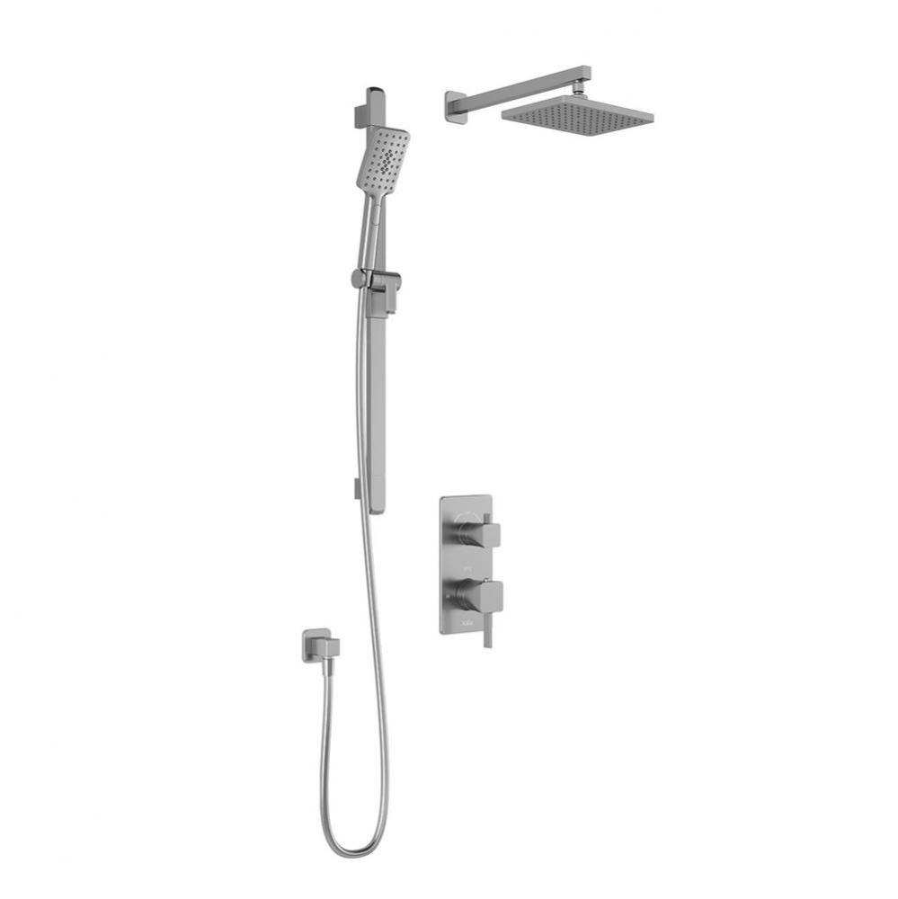SquareOne™ TG2 : Water Efficient AQUATONIK™ T/P with Diverter Shower System with Wallarm Chrom