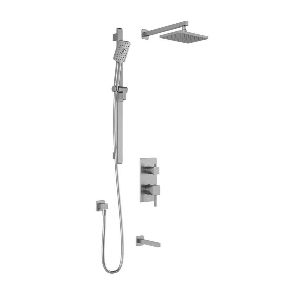 SquareOne™ TG3 : Water Efficient AQUATONIK™ T/P with Diverter Shower System with Wallarm Chrom