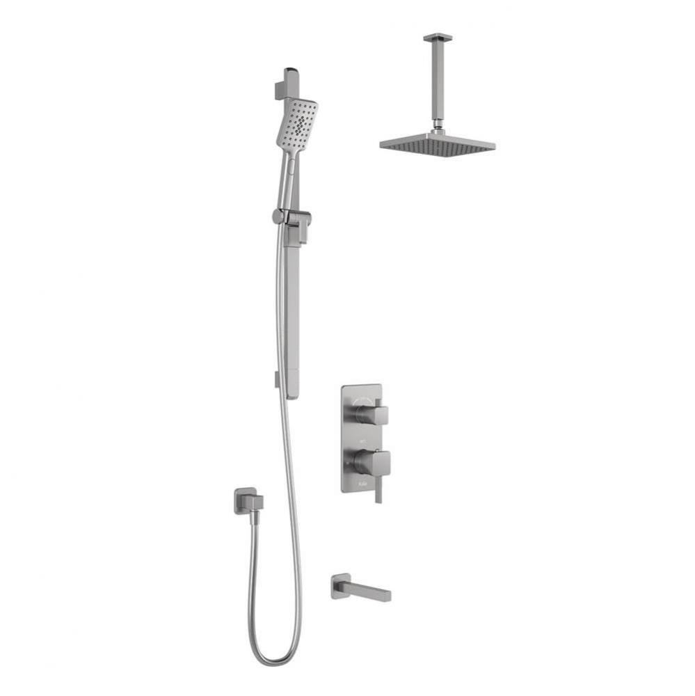 SquareOne™ TG3 (Valve Not Included)  Water Efficient AQUATONIK™ T/P with Diverter Shower Syste