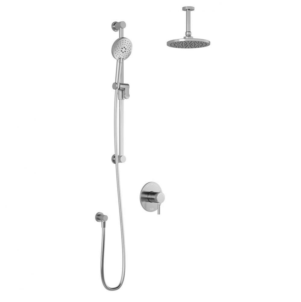 PRECISO™ TCD1 AQUATONIK™ T/P Coaxial Shower System with Vertical Ceiling Arm Chrome