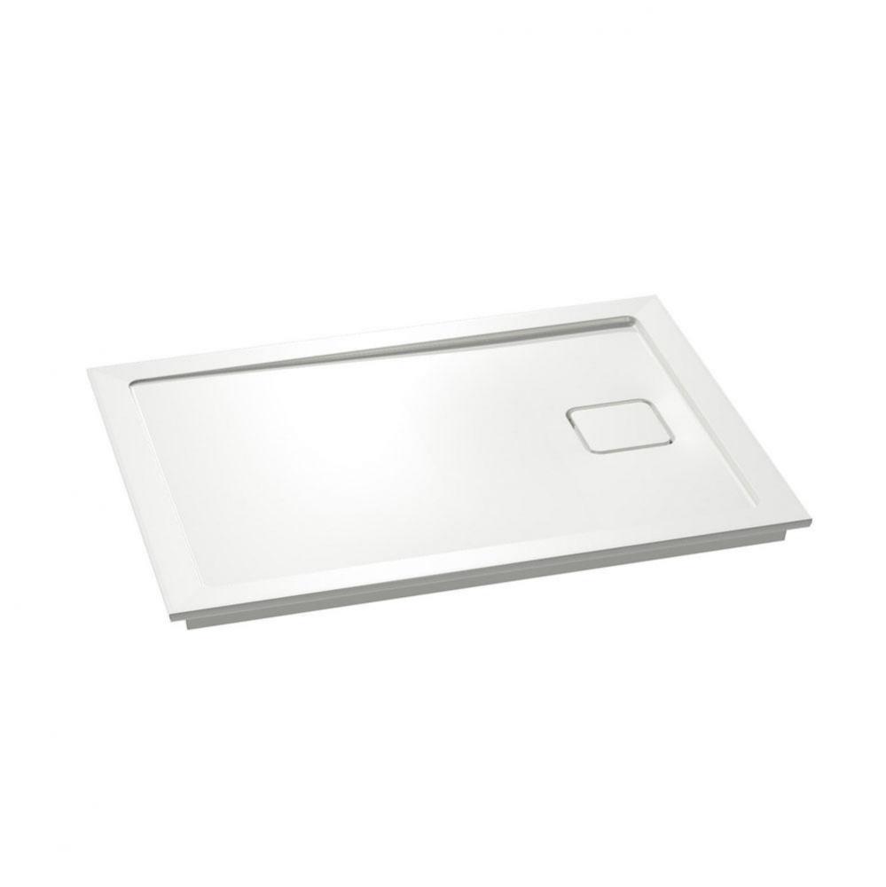 ILO? 48x36 Castylat Rectangular Shower Base 48x36with Drain at the End (Aluminium Tiling Flange