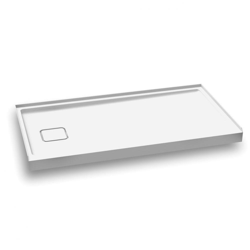 KOVER™ 60x32 Rectangular Acrylic Shower Base 60x32 with Left Drain and Integrated Tiling Flange