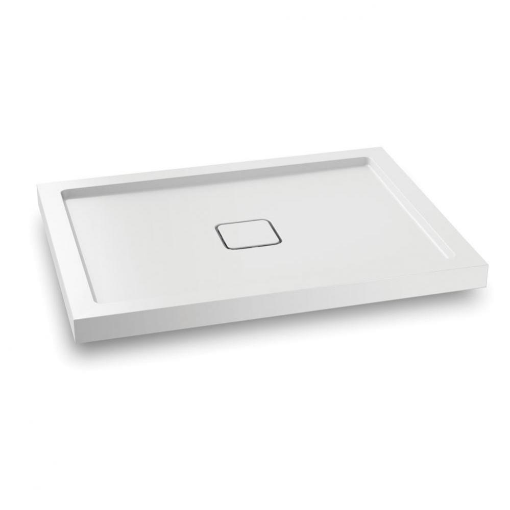 KOVER™ 48x36 Rectangular Acrylic Shower Base 48x36 with Central Drain (Aluminium Tiling Flange K