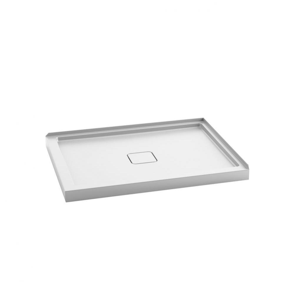 KOVER™ 48x36 Rectangular Acrylic Shower Base 48x36 with Central Drain and Right Integrated Tilin