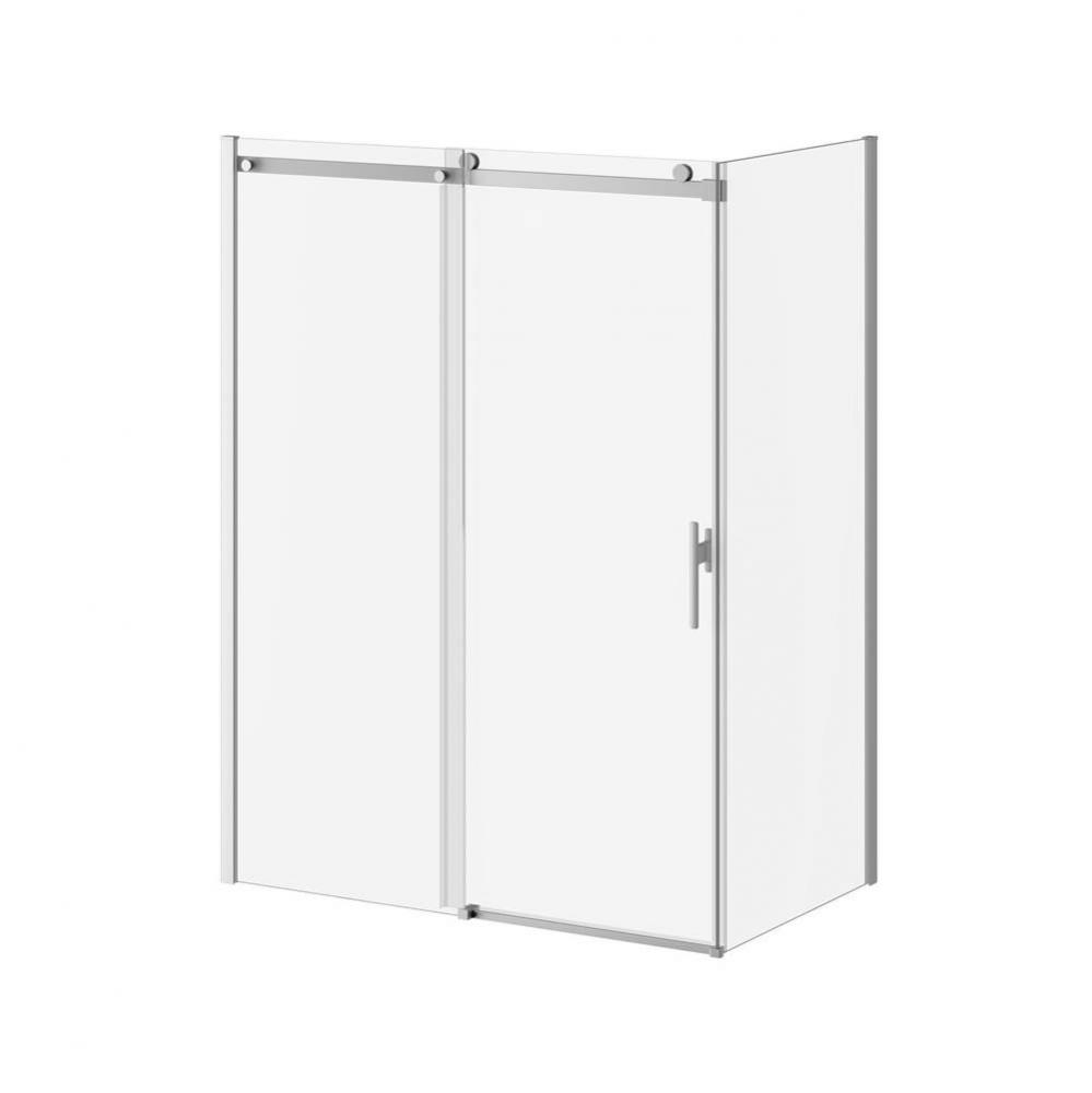 KONCEPT EVO 60''x77'' Sliding Shower Door Duraclean Glass and return panel for