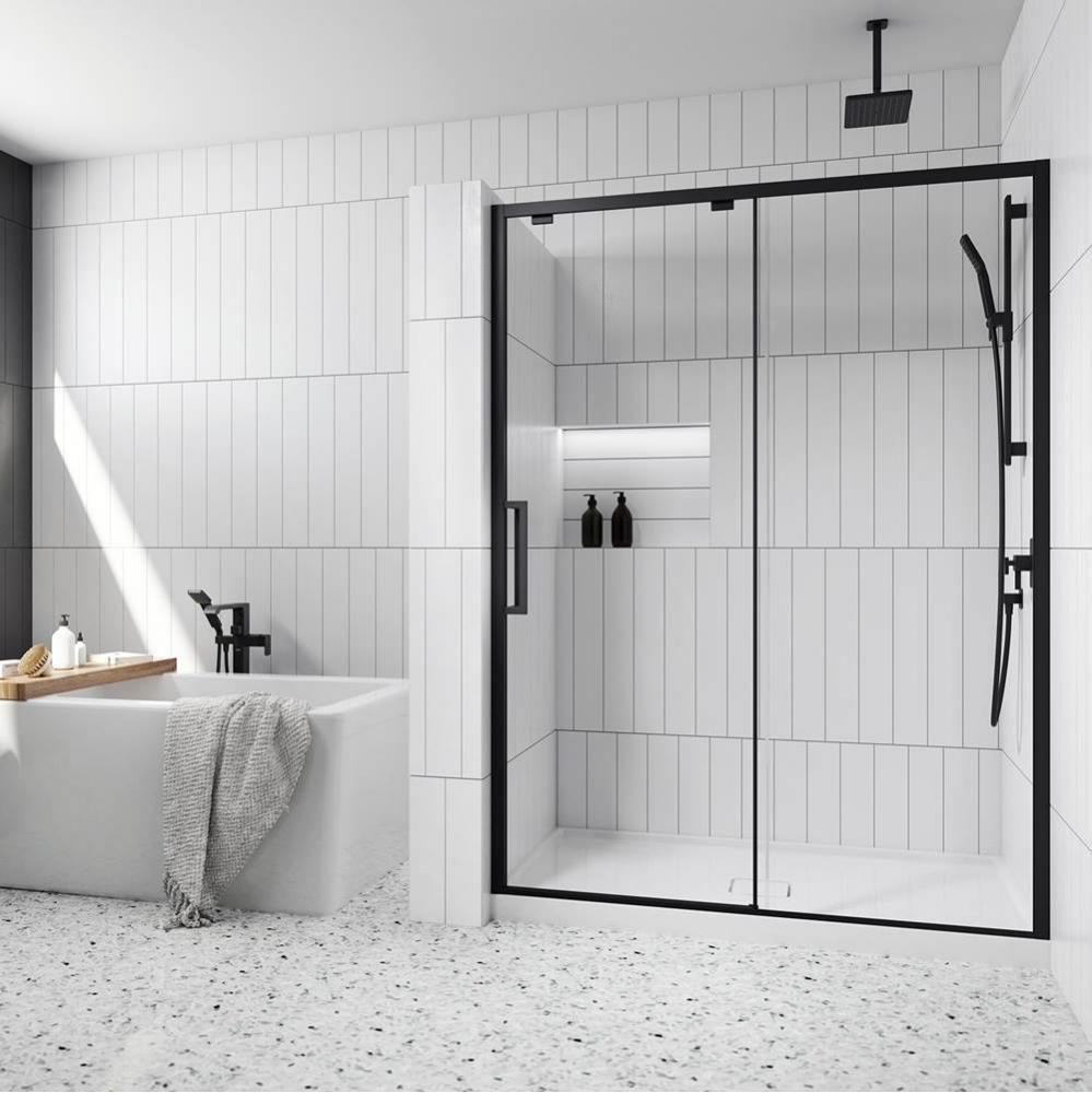 IKONIK (Box 1 of 2) 60''x79'' Sliding Shower Door Duraclean Glass - Fixed Pane