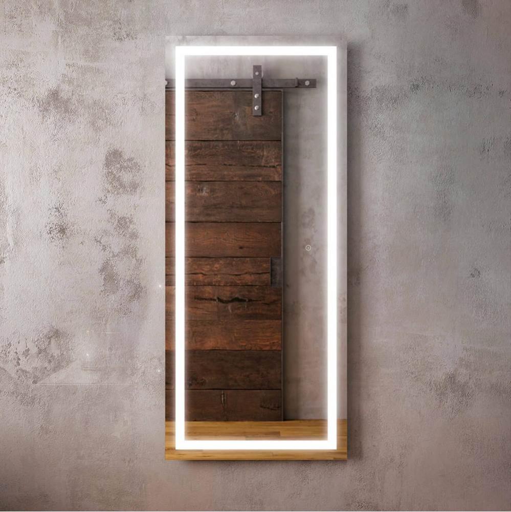 EFFECT Walk-In Rect. LED Lighting Mirror 24 x 56 With Frosted Strip Inside and 2-Tones Touch Switc