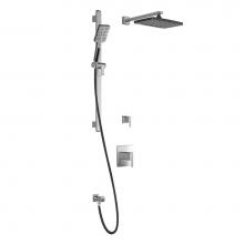 Kalia BF1355-150-200 - GRAFIK™ T2 PREMIA : Thermostatic Shower System with Wallarm Chrome/Black