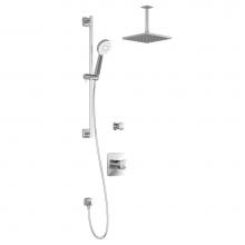 Kalia BF1544-110-001 - UMANI™ TG2 : Water Efficient Thermostatic Shower System Vertical Ceiling Arm Chrome