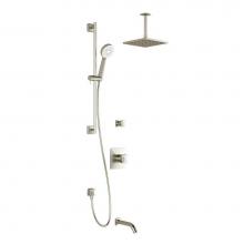 Kalia BF1630-120-001 - UMANI™ TG3 : Water Efficient Thermostatic Shower System with Vertical Ceiling Arm Brushed Nickel