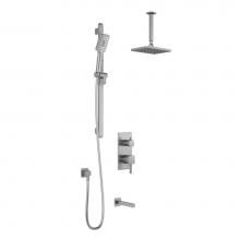 Kalia BF1657-125-001 - SquareOne™ TG3 (Valve Not Included)  Water Efficient AQUATONIK™ T/P with Diverter Shower Syste