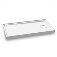 Kalia BW1096-240 - KOVER™ 60x32 Rectangular Acrylic Shower Base 60x32 with Right Drain and Integrated Tiling Flange