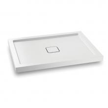 Kalia BW1098-240 - KOVER™ 48x36 Rectangular Acrylic Shower Base 48x36 with Central Drain (Aluminium Tiling Flange K