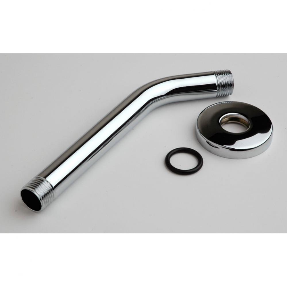 Dia Long Shower Arm with Flange in Polished Chrome