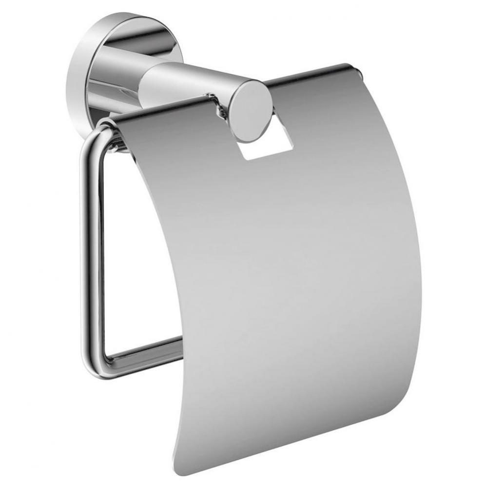 Dia Wall-Mounted Toilet Paper Holder with Cover in Polished Chrome