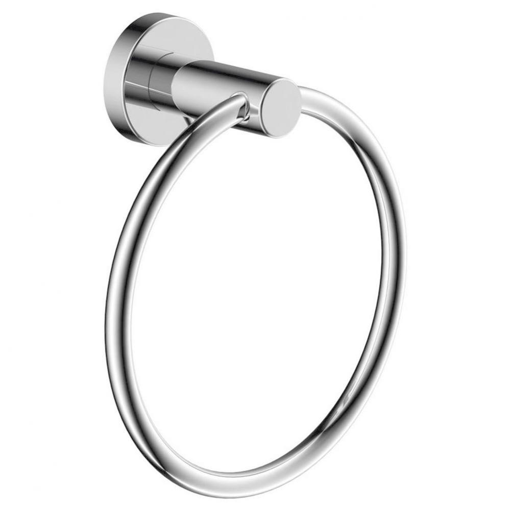 Dia Wall-Mounted Towel Ring in Polished Chrome