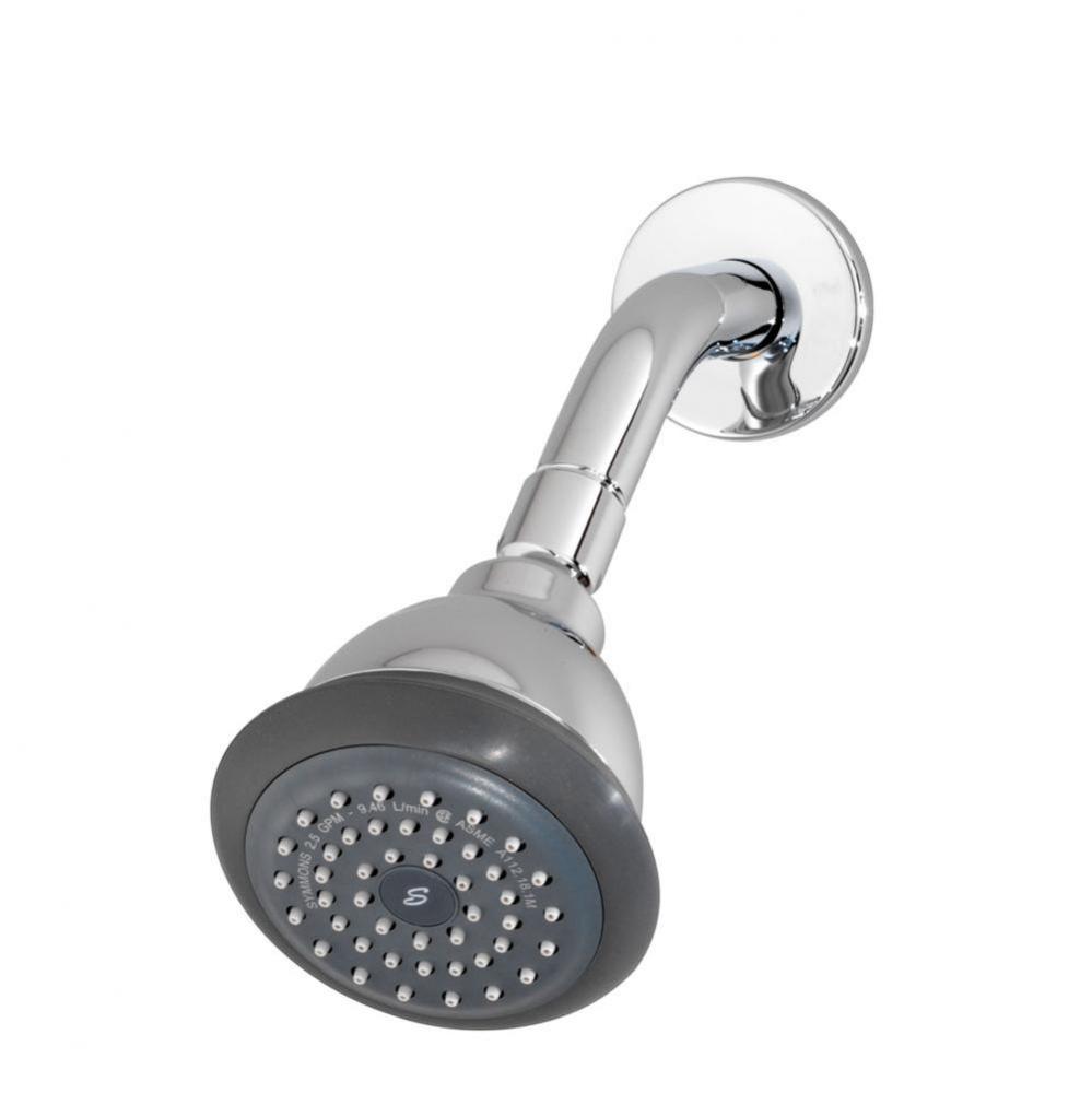 1-Spray 3.3 in. Fixed Showerhead in Polished Chrome (2.5 GPM)