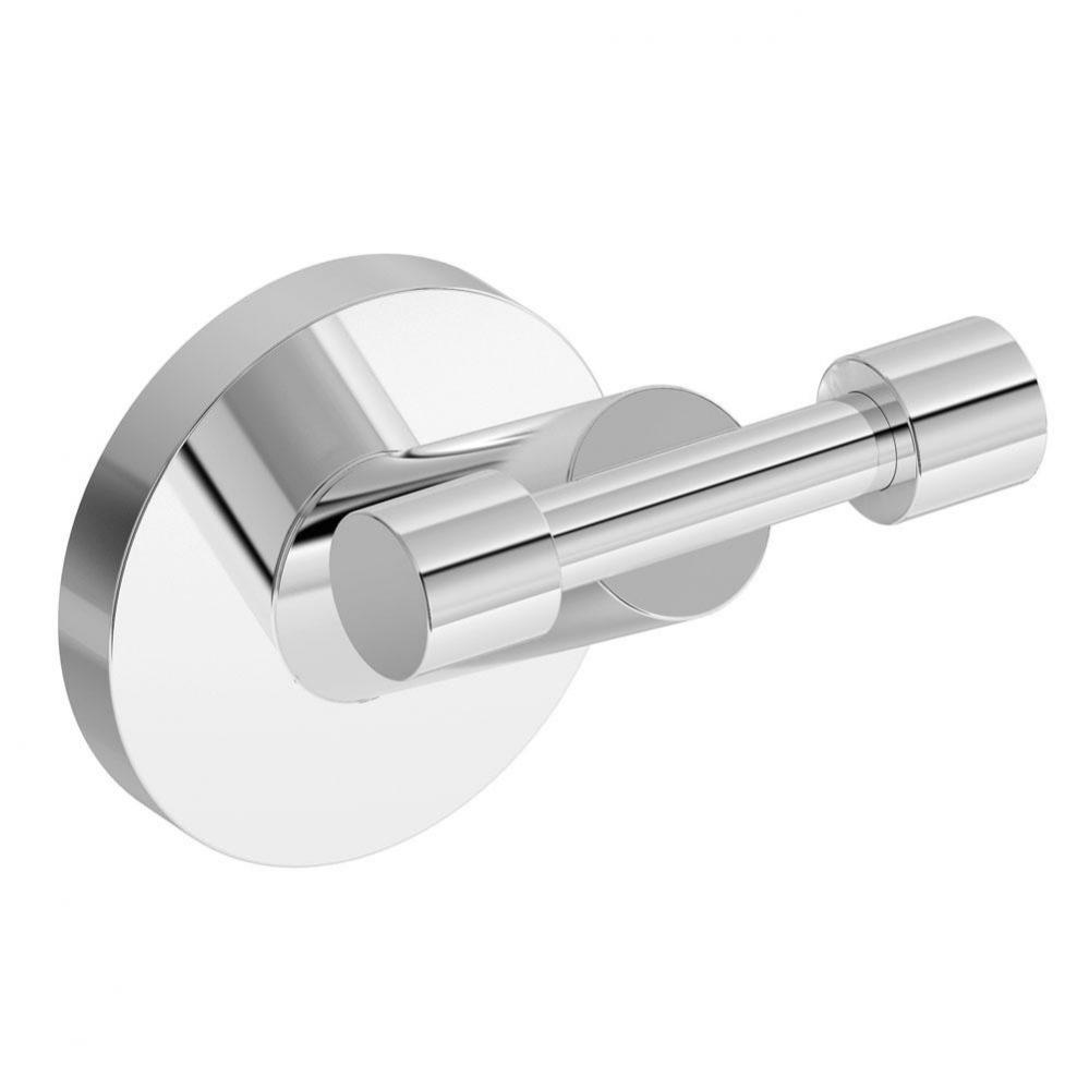 Sereno Wall-Mounted Double Robe Hook in Polished Chrome