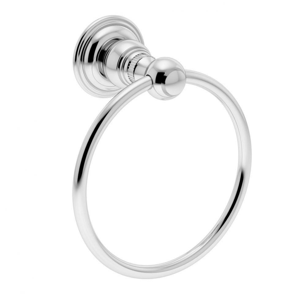 Carrington Wall-Mounted Towel Ring in Polished Chrome