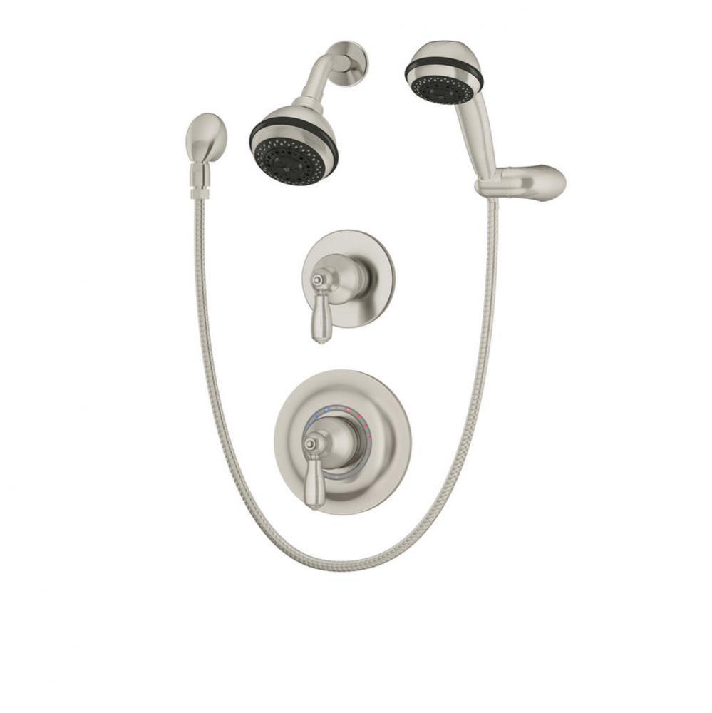 Allura 2-Handle 3-Spray Shower Trim with 3-Spray Hand Shower in Polished Chrome (Valves Not Includ
