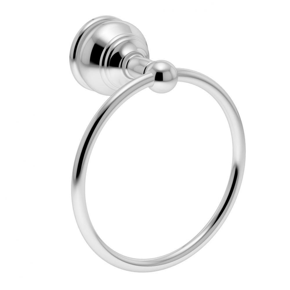 Allura Wall-Mounted Towel Ring in Polished Chrome