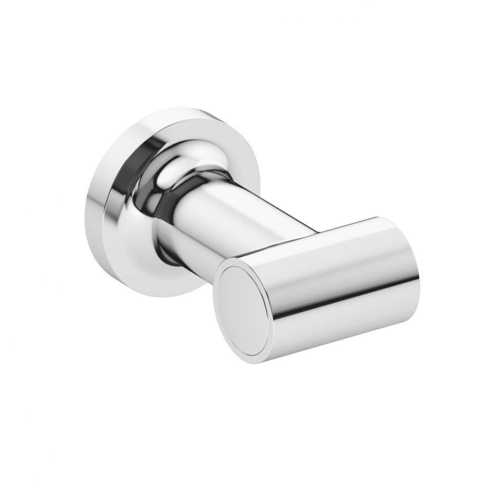 Museo Wall-Mounted Double Robe Hook in Polished Chrome