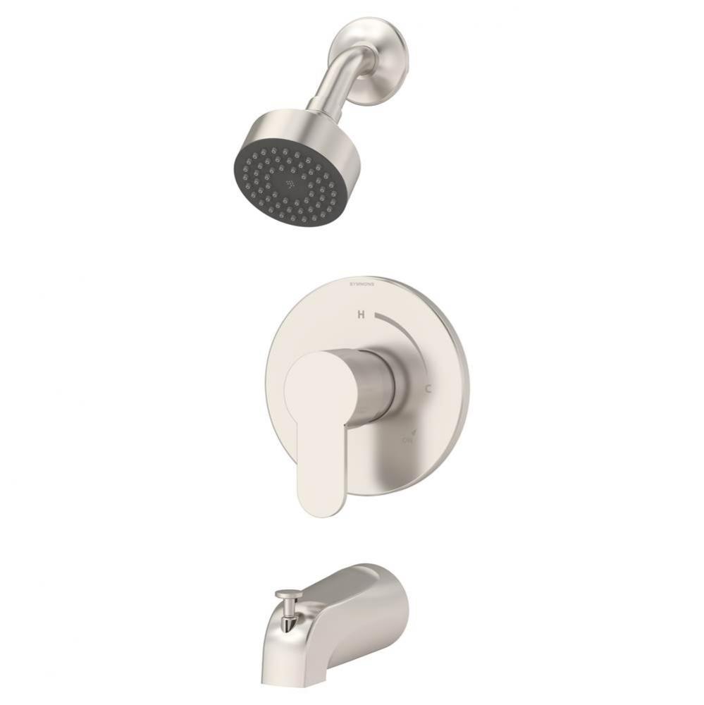 Identity Single Handle 1-Spray Tub and Shower Faucet Trim in Satin Nickel - 1.5 GPM (Valve Not Inc
