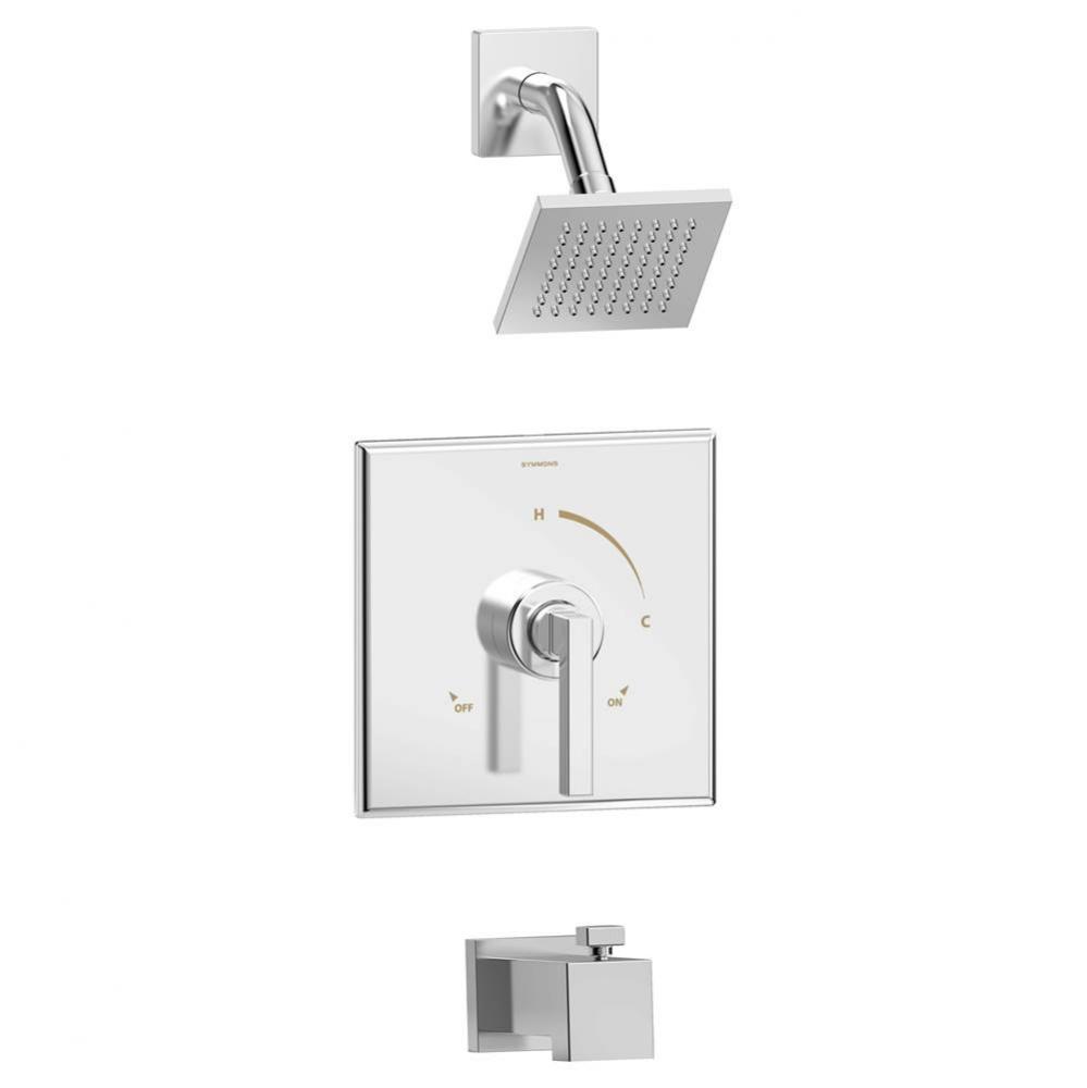 Duro Single Handle 1-Spray Tub and Shower Faucet Trim in Polished Chrome - 1.5 GPM (Valve Not Incl