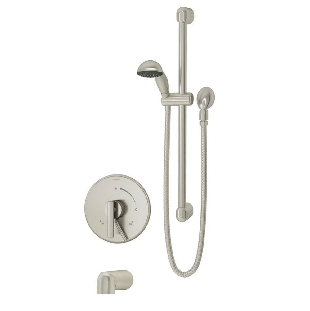 Dia Single Handle 1-Spray Tub and Hand Shower Trim in Satin Nickel - 1.5 GPM (Valve Not Included)