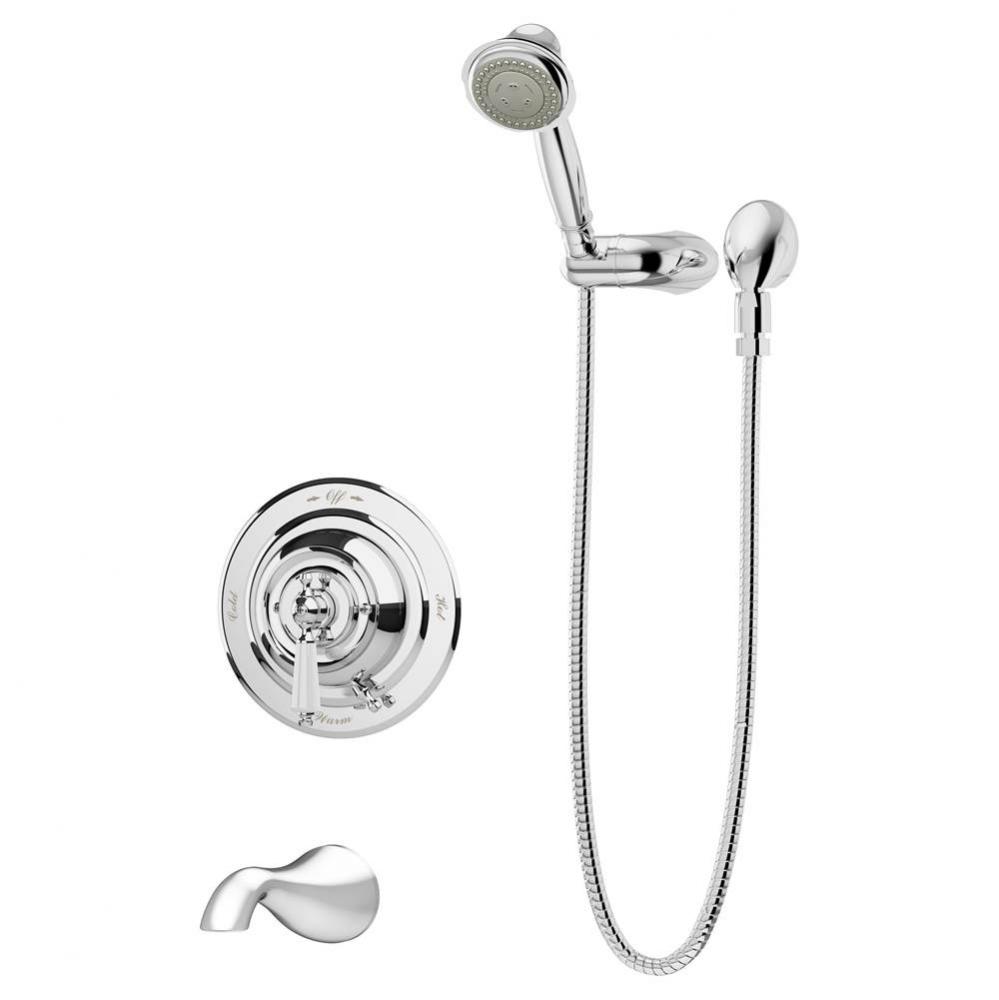 Carrington Single Handle 3-Spray Tub and Hand Shower Trim in Polished Chrome - 1.5 GPM (Valve Not