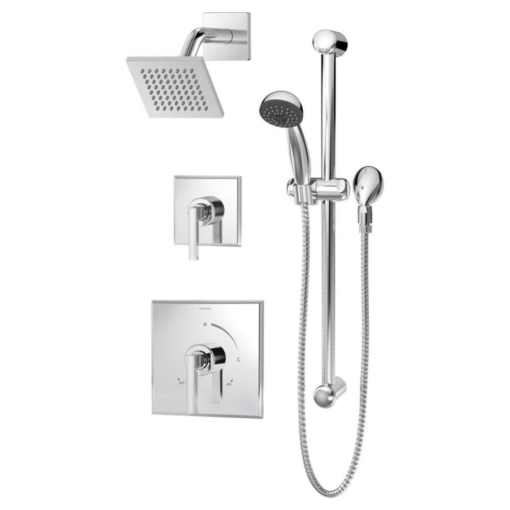 Duro 2-Handle 1-Spray Shower Trim with 1-Spray Hand Shower in Polished Chrome (Valves Not Included