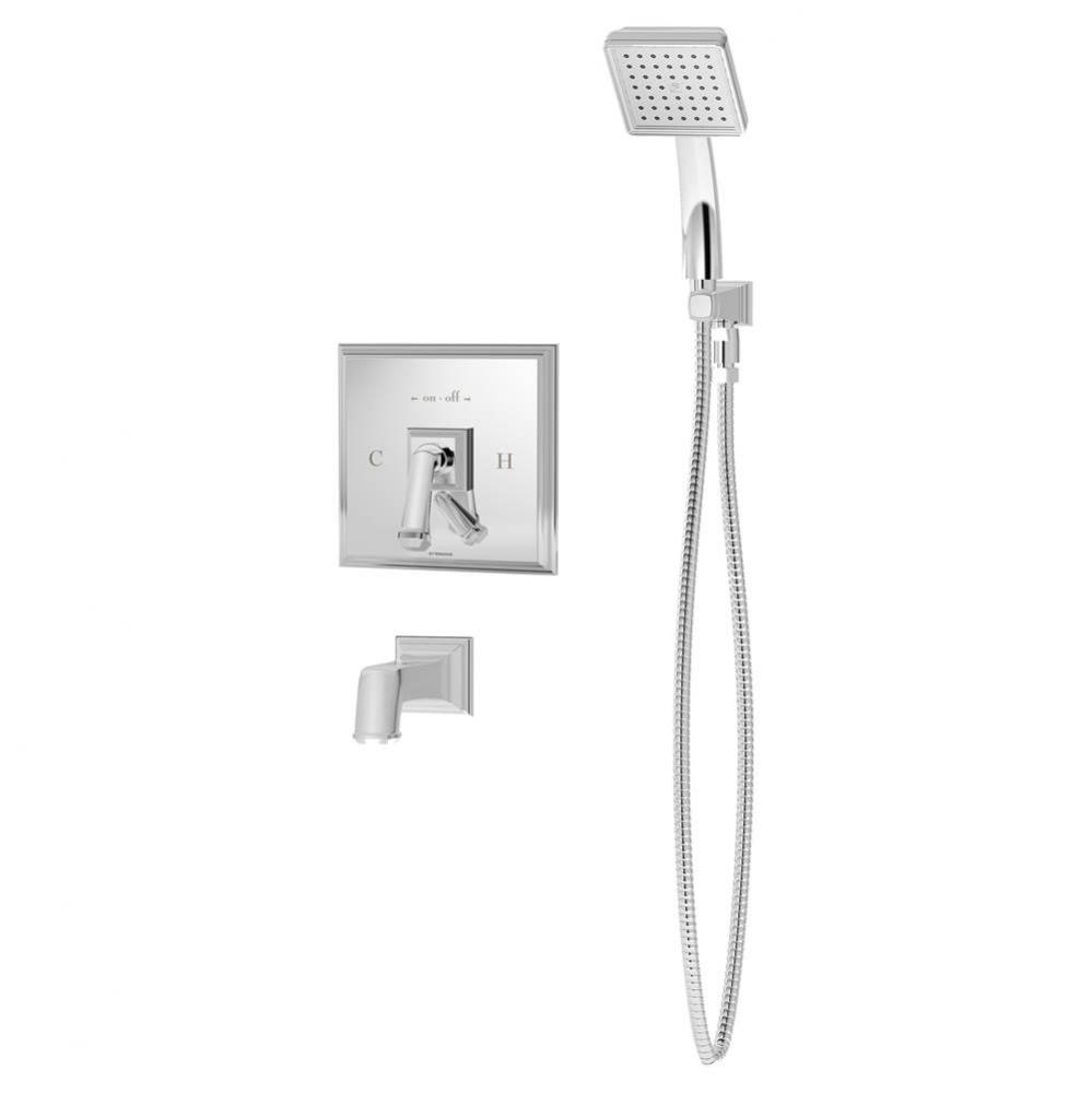 Oxford Single Handle 1-Spray Tub and Hand Shower Trim in Polished Chrome - 1.5 GPM (Valve Not Incl