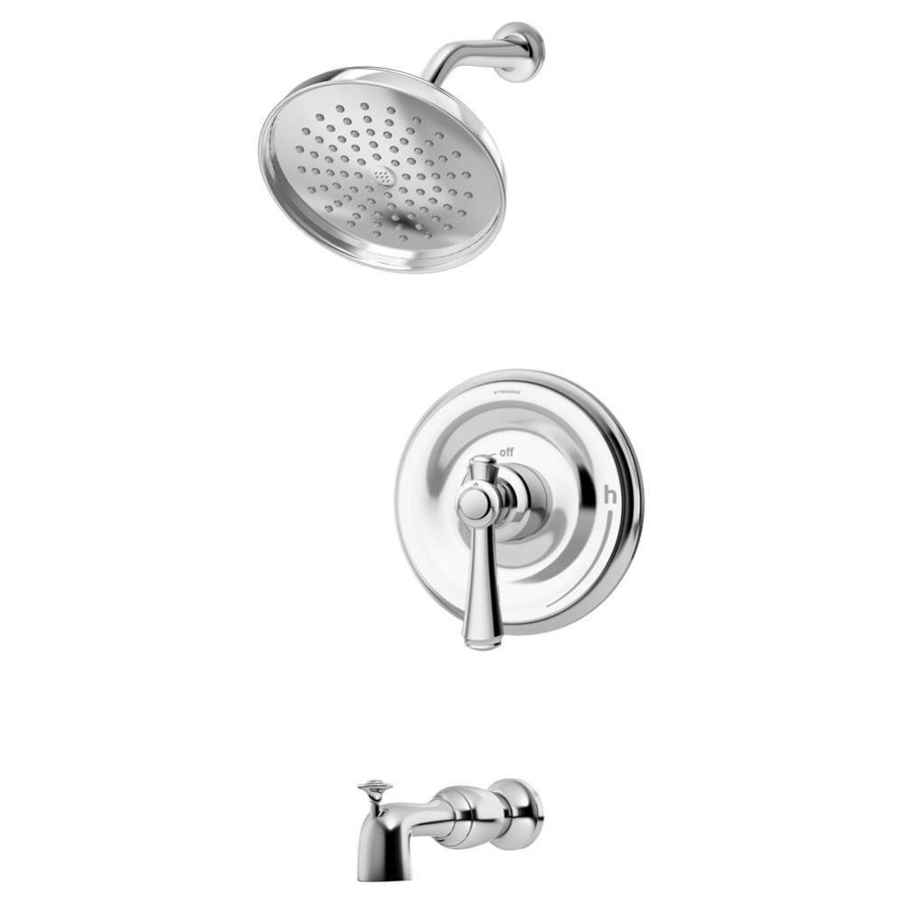 Degas Single Handle 1-Spray Tub and Shower Faucet Trim in Polished Chrome - 1.5 GPM (Valve Not Inc