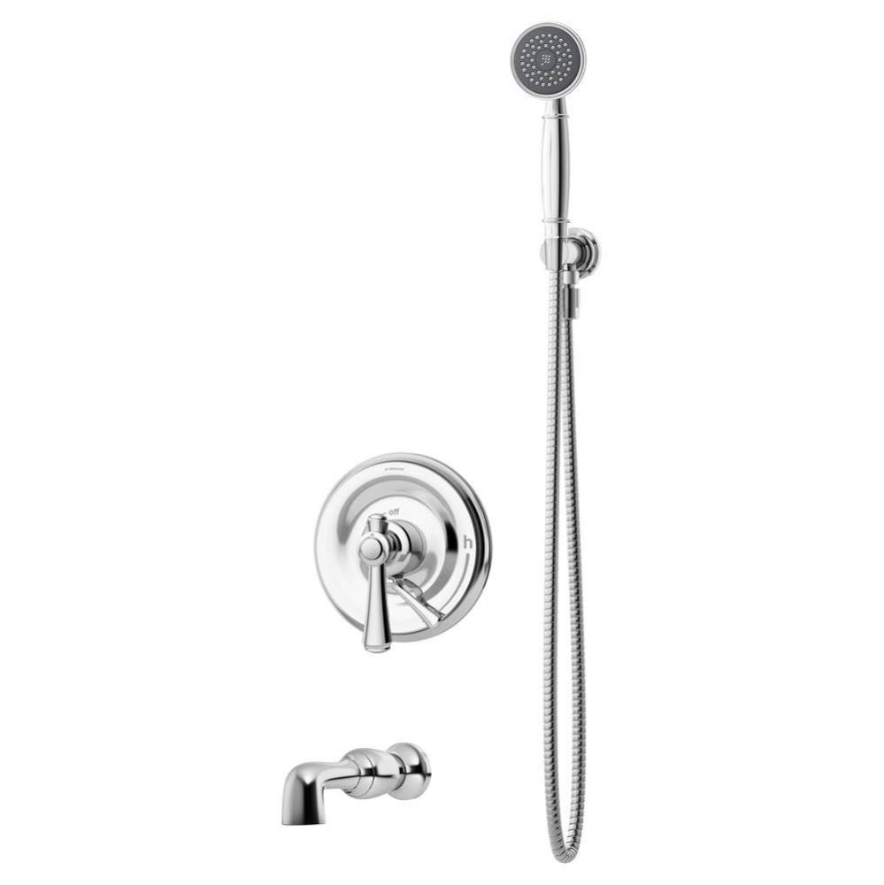 Degas Single Handle 1-Spray Tub and Hand Shower Trim in Polished Chrome - 1.5 GPM (Valve Not Inclu