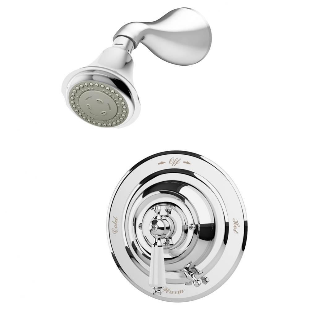 Carrington Single Handle 3-Spray Shower Trim in Polished Chrome - 1.5 GPM (Valve Not Included)