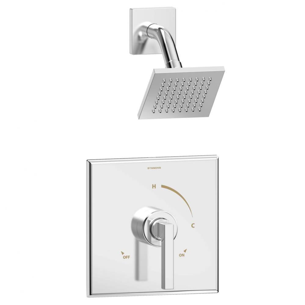 Duro Single Handle 1-Spray Shower Trim in Polished Chrome - 1.5 GPM (Valve Not Included)