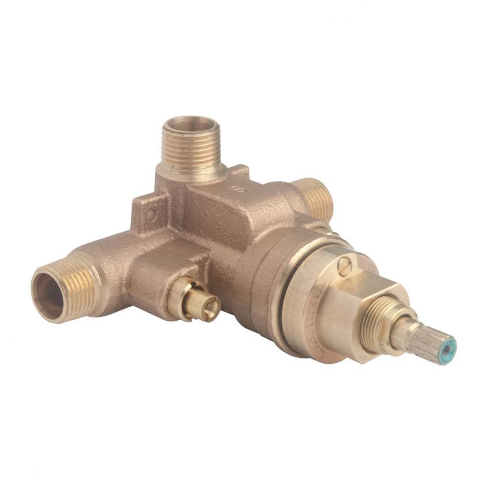 Temptrol Brass Pressure-Balancing Shower Valve with Service Stops