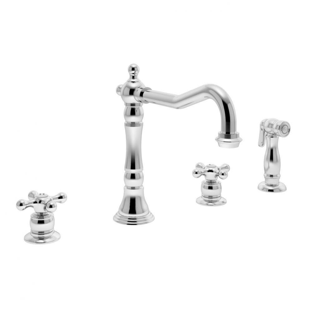 Carrington 2-Handle Kitchen Faucet with Side Sprayer in Polished Chrome (2.2 GPM)