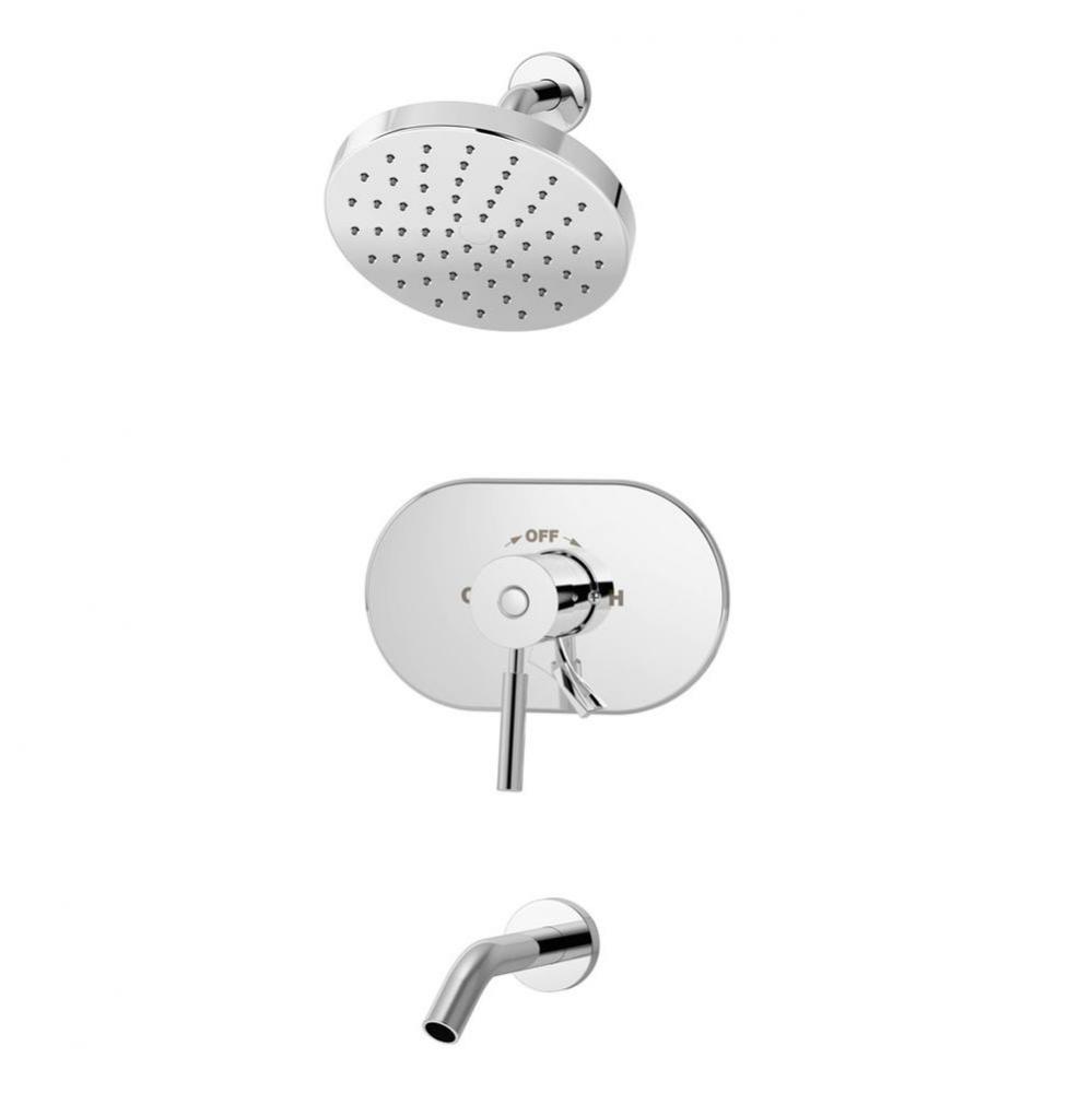 Sereno Single Handle 1-Spray Tub and Shower Faucet Trim in Polished Chrome - 1.5 GPM (Valve Not In