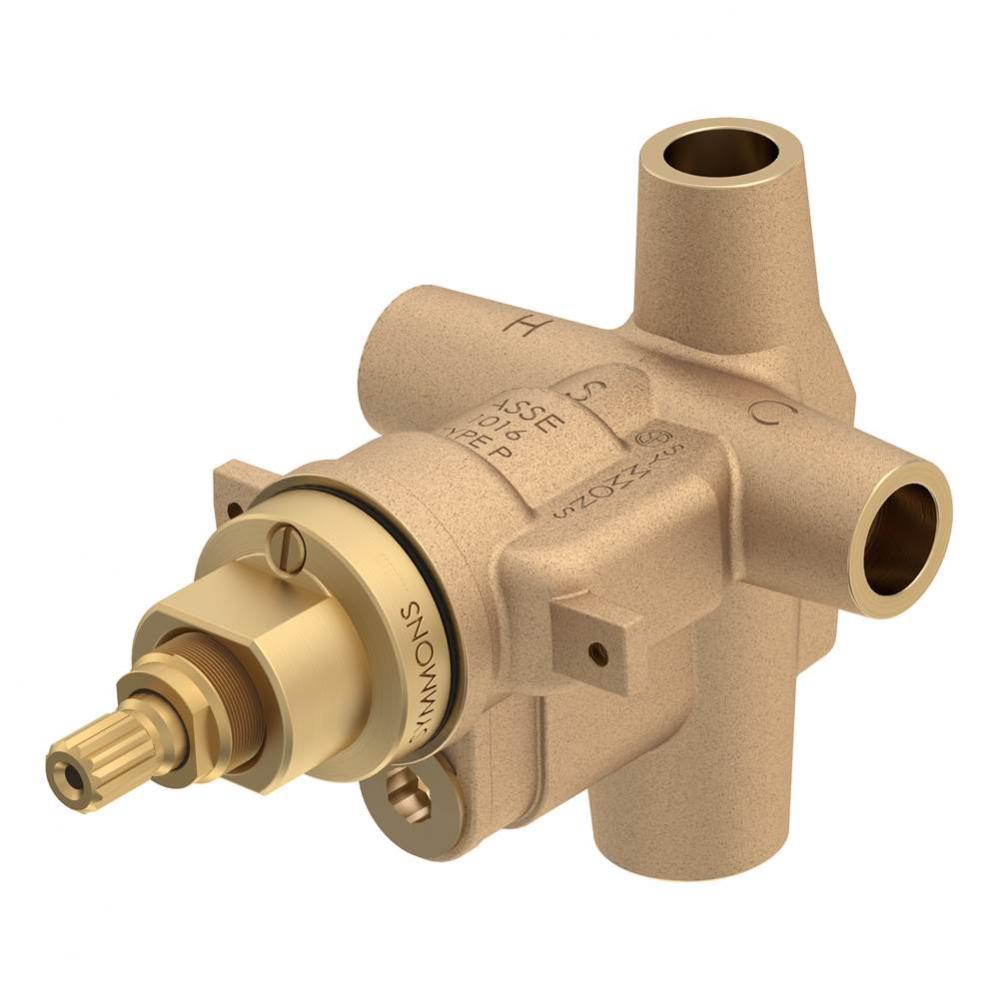 Temptrol Brass Pressure-Balancing Shower Valve with Volume Control