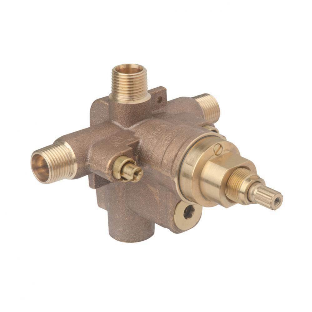 Temptrol Shower Valve Body with Integral Volume Control and EasyService Stops