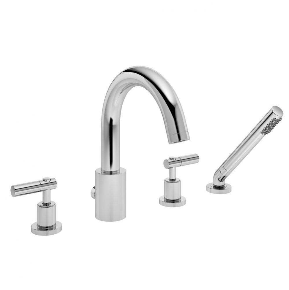 Sereno 2-Handle Deck Mount Roman Tub Faucet with Hand Spray in Polished Chrome