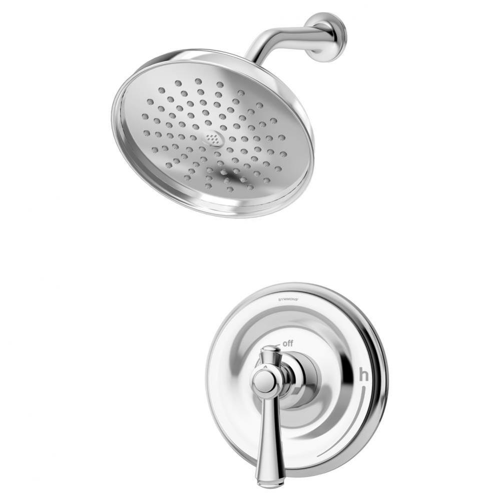 Degas Single Handle 3-Spray Shower Trim in Polished Chrome - 1.5 GPM (Valve Not Included)