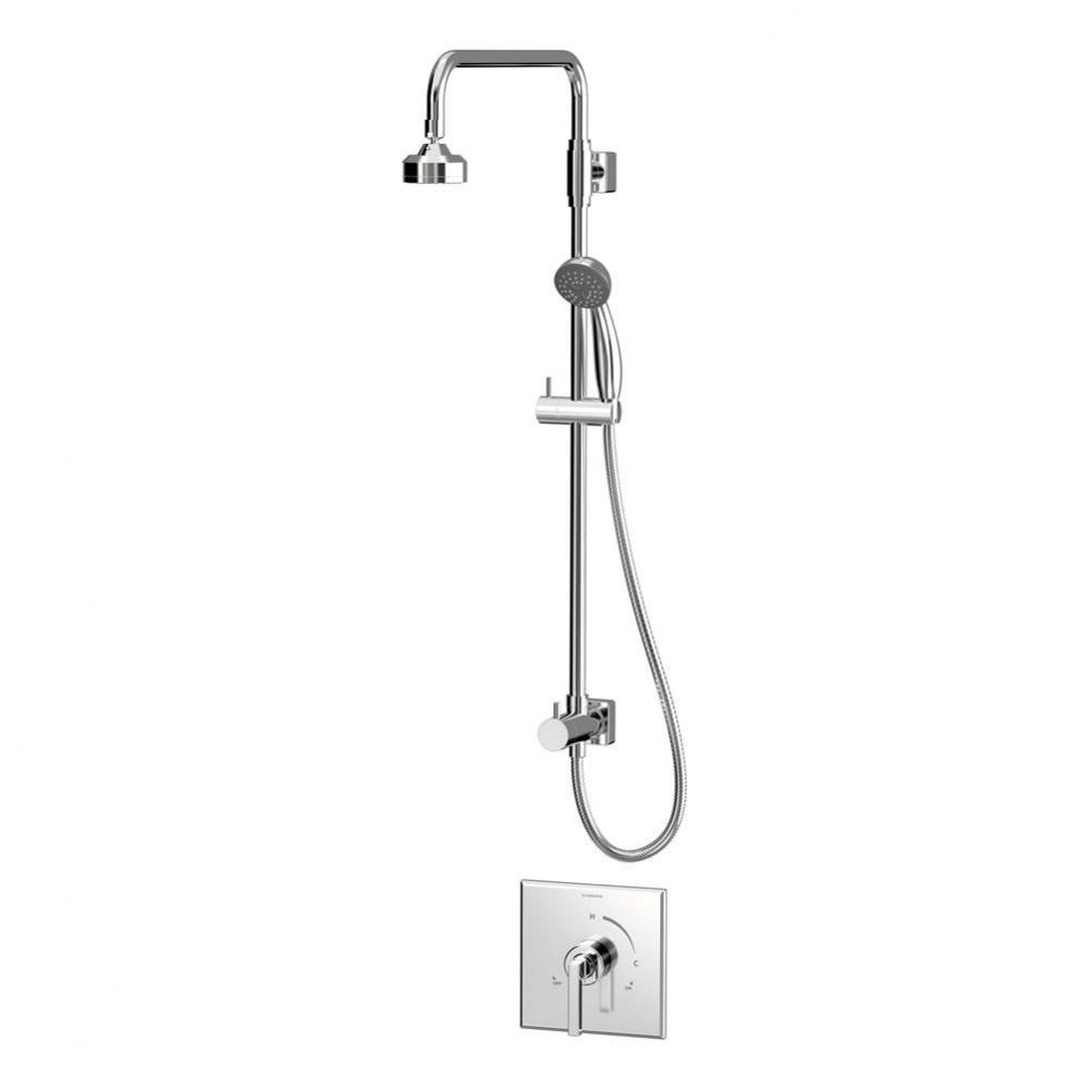 Duro Single-Handle 1-Spray Shower Trim in Polished Chrome - 1.5 GPM (Valve Not Included)