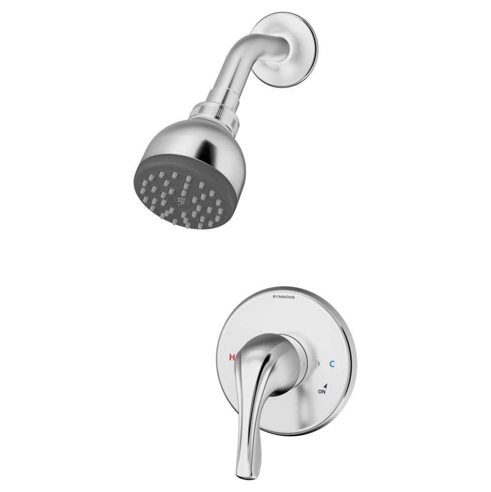 Origins Single Handle 1-Spray Shower Trim with Solid Brass Escutcheon in Polished Chrome - 1.5 GPM