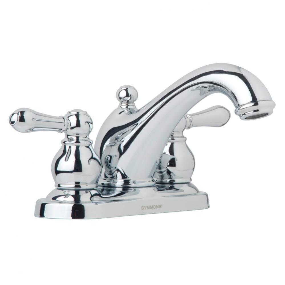 Allura 4 in. Centerset 2-Handle Bathroom Faucet with Drain Assembly in Polished Chrome (1.2 GPM)