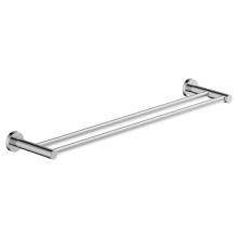 Symmons 353DTB-24 - Dia 24 in. Double Wall-Mounted Towel Bar in Polished Chrome