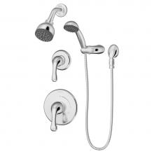 Symmons 6605-1.5-TRM - Unity 2-Handle 1-Spray Shower Trim with 1-Spray Hand Shower in Polished Chrome (Valves Not Include
